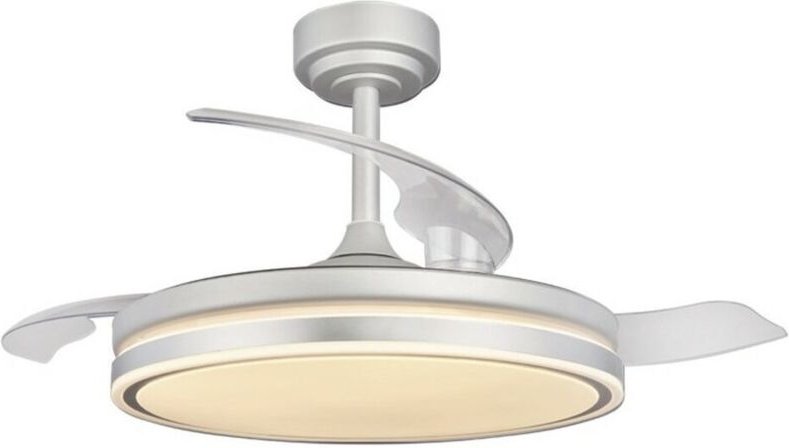 LED-Ventilator mit klappbaren Flügeln, Moss Grey, 72 w, 7920 lm, CCT-Dim