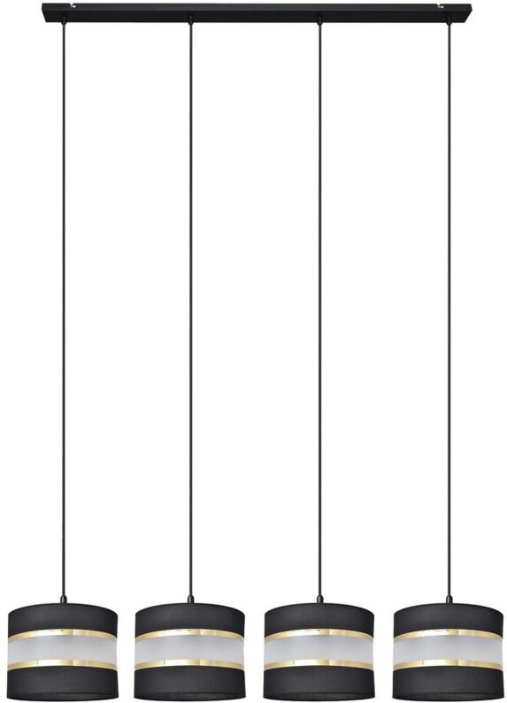 Thumbnail - Helam HELEN Gerade Stangen-Pendel-Deckenleuchte Schwarz, Gold 100cm