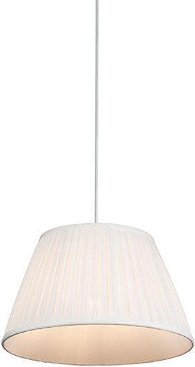 Retro-Hängelampe weiß 35 cm - Plisse
