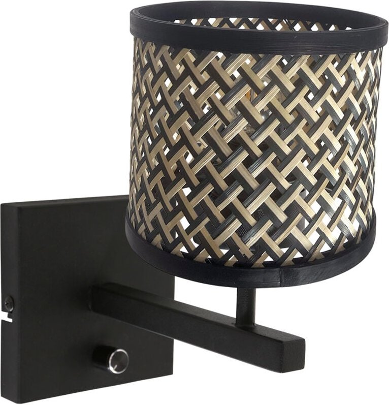 Steinhauer - wandleuchte - Stang - schwarz - bambus metall -