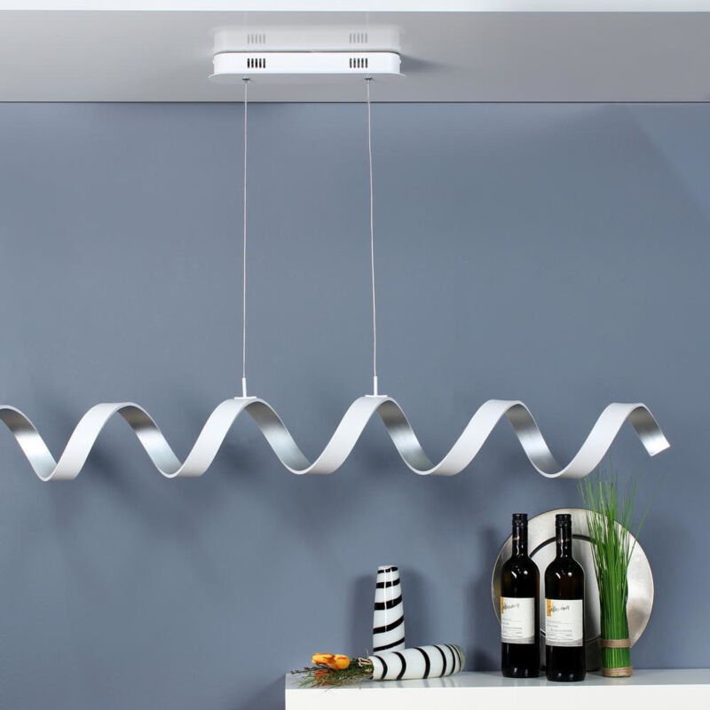 Fan Europe HELIX LED Swirl Pendel-Deckenleuchte Weiß, Silber 2400lm 3000K 125x13,5cm