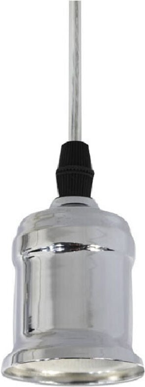 Trade Shop Traesio - Trade Shop - lampadario pendente porta lampada 1,2 metri E27-A - Silber