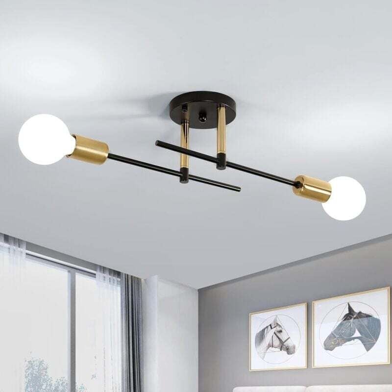 Vtizikl Lustre Moderne, Lumières E27 Plafonnier Industriel Vintage, Forme DIY Lampe de Plafond Vintage