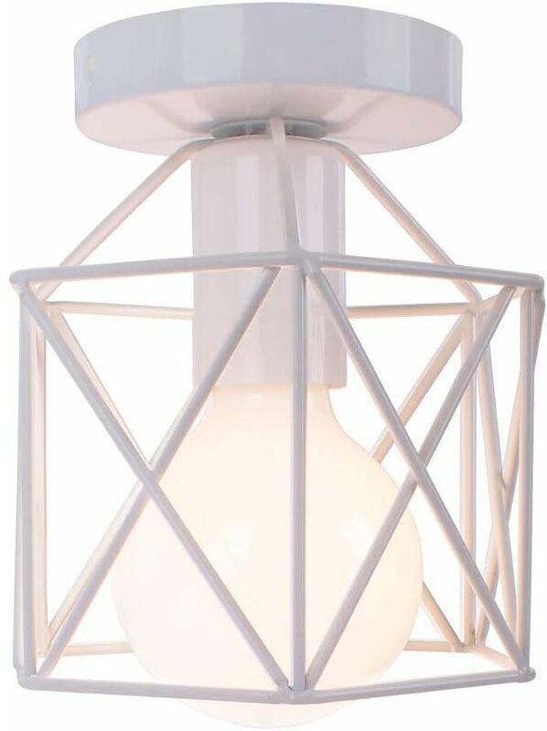 Retro-Industrie-Deckenleuchte aus Metall, quadratisch, würfelförmig, Pendelleuchte E27 für Wohnzimmer, Schlafzimmer, Caf...