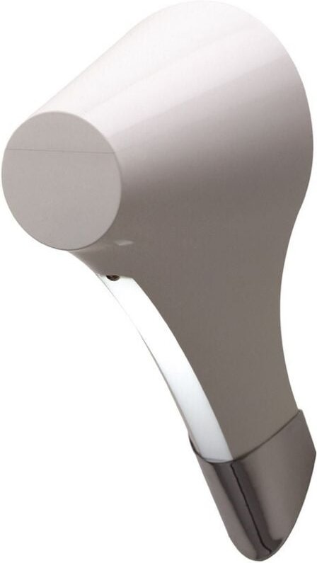 Inspired Mantra - Ora - Wandleuchte 1 Leuchte E27, glänzend weiß, weißes Acryl, poliertes Chrom