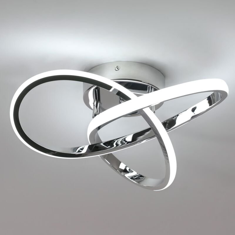 GOECO Moderne LED-Deckenleuchte, Schwarzer Deckenleuchte 30W 3375LM, Blumenförmige Deckenlampe für Schlafzimmer, Flur, K...