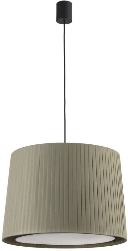 SAMBA Hängelampe schlicht schwarz/Polyesterseide grün 64315-46