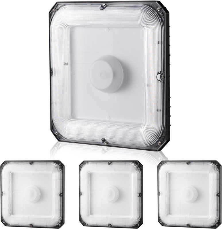 VEVOR 4er-Pack LED-Überdachungsleuchten, 80 W, 8800 lm, 5000 K Tageslicht, gewerbliche industrielle Überdachungsleuchten...