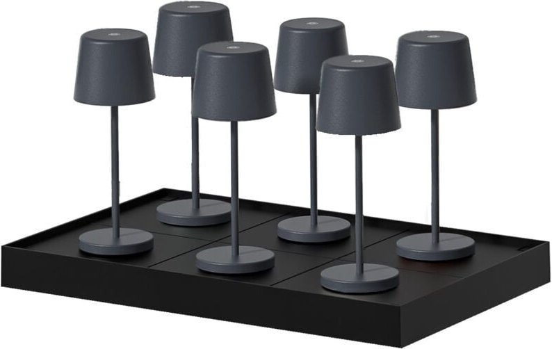 Mini Tischlampen 6er Set Mit Ladestation KELLY MINI h22cm
