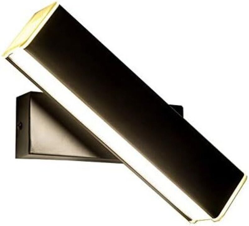 Spiegel-Frontwandlampe, schwarzes Modell, dreifarbiges Licht, drehbare Spiegel-Frontwandlampe aus Schmiedeeisen