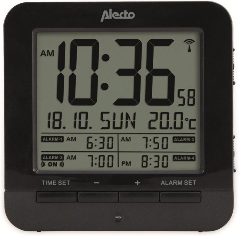 Alecto Wecker mit Thermometer