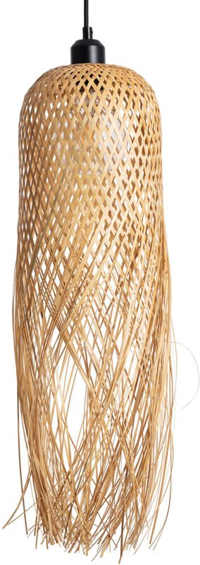 Pendelleuchte Bambus Kawaii Schwarz - Textil