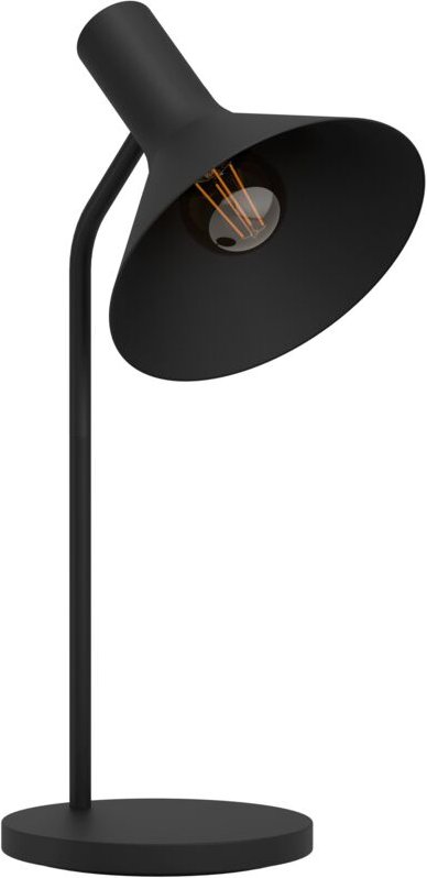 Tischlampe Morescana, Nachttischlampe im New Nordic-Design, Tischleuchte aus Metall in Schwarz, Tisch Lampe für Wohnzimm...
