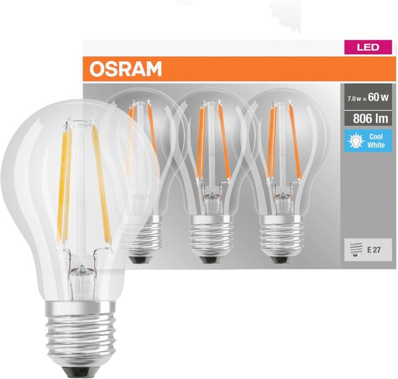Osram - homelighting 4058075819535 led eek e (a - g) E27 Glühlampenform 6.5 w = 60 w Neutralweiß (ø x