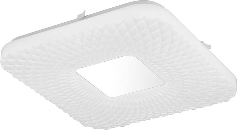 LED Decken Leuchte Opal Chrom Strahler weiß Lampe Wohn Zimmer Beleuchtung quadratisch Globo 41343-18