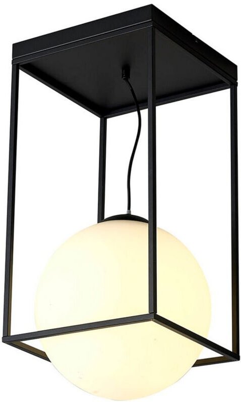 Inspired Mantra Desigual Große, hohe, halbbündige Lampe, 1-flammig, E27, mattschwarz