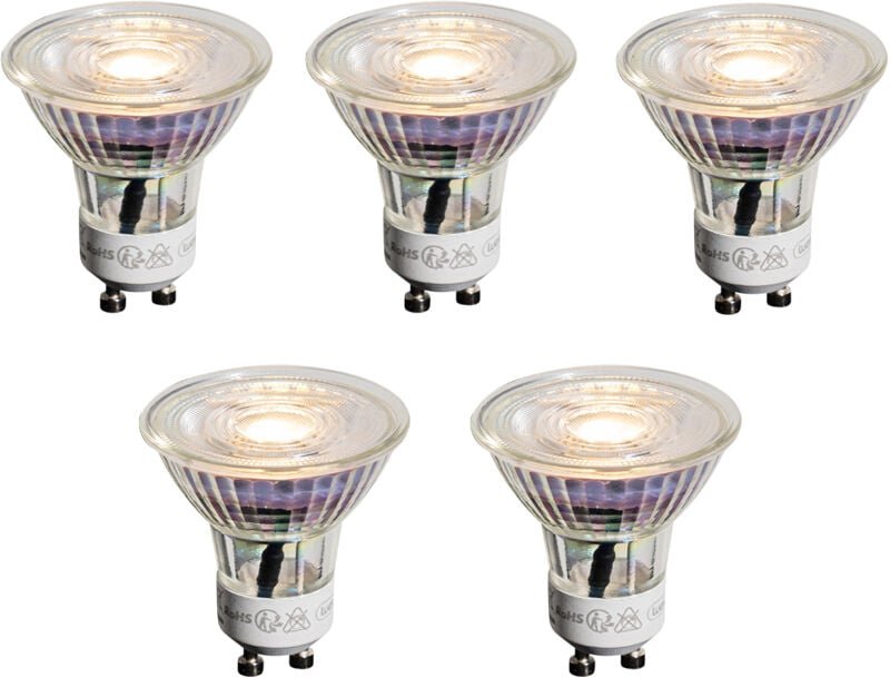 Luedd - 5er-Set GU10 50mm LED-Glühbirnen Klar 3,5W 330 lm 3000K