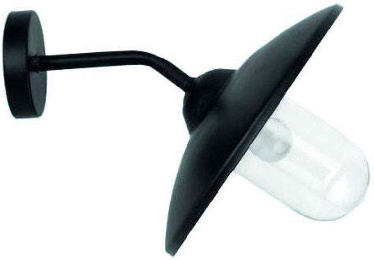 Nymphaeh Wall Lanter für Outdoor im schwarzen Aluminium 30 cm E27 -Angriff