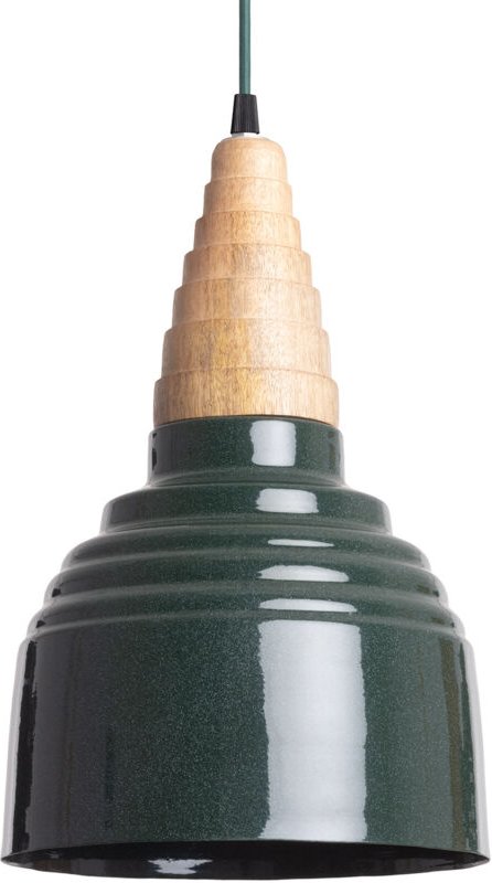 Pendelleuchte Holz und Metall Arlene Yash Grün