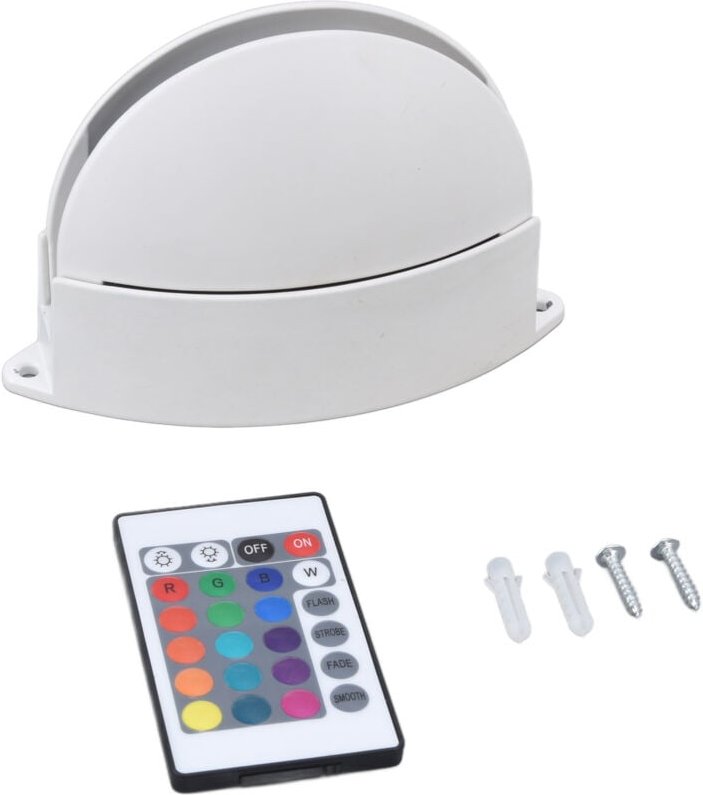 RGB-Wandleuchte mit Fernbedienung, 24 Tasten, hohe Helligkeit, AC85-265V, halbkreisförmiges 360°-Licht, Wandleuchte für ...