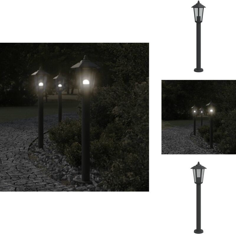 Wegeleuchte Schwarz 80 cm Edelstahl - Wegeleuchte - Edelstahl - Außenstehleuchte - Gartenlampe - LED-Lampe