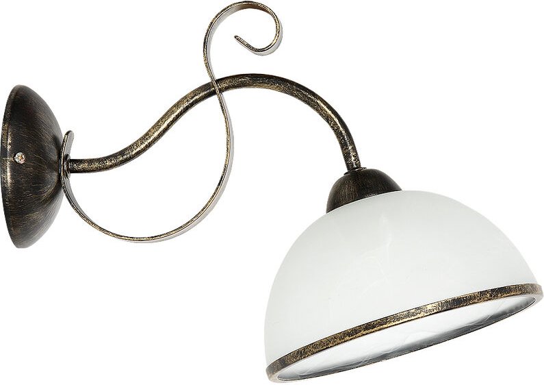 Wandlampe antica in Messing Patina