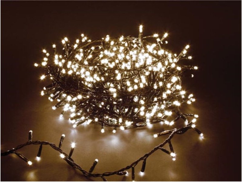 Shimmerlight LED - 16 m - 740 warmweiße Lampen - grünes Kabel - Modulator - 24 V