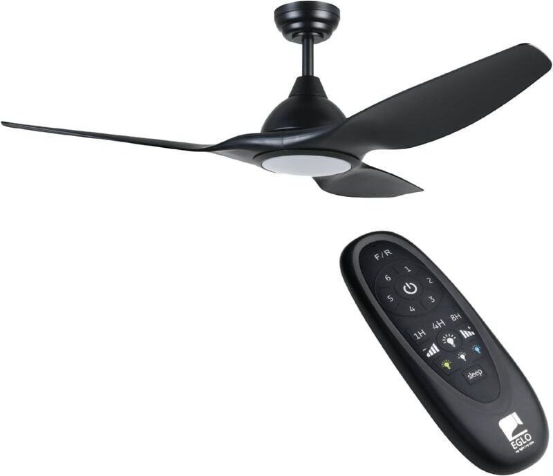 Deckenventilator Tunitas, 3 Flügel Ventilator mit led Beleuchtung und Fernbedienung, Sommer Winter Betrieb, Farbwechsel ...