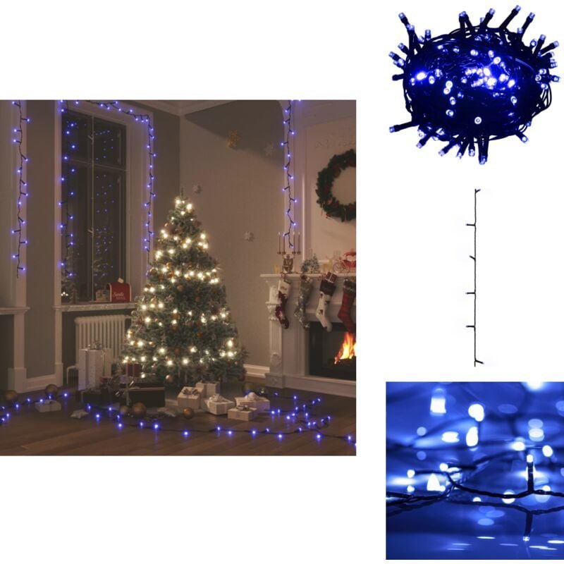 LED-Lichterkette mit 300 LEDs Blau 30 m PVC - Weihnachtsbeleuchtung - LED-Lichterkette - Blaue Beleuchtung - Outdoor Dek...