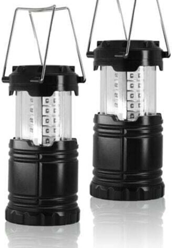 Faltbare LED-Campinglampe, 2er-Set tragbare Campinglaternen, wasserdichte Taschenlampe (IPX5) für die Außenbeleuchtung