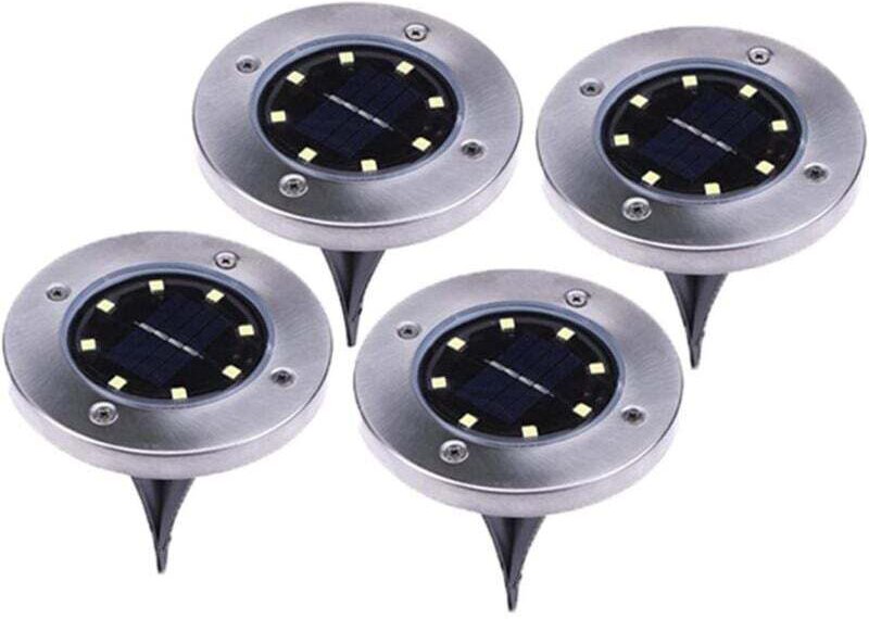 Set mit 4 universellen Solar-Straßenleuchten für den Außenbereich, wasserdichte LED-Solarlampen (IP65), Landschaftsbeleu...