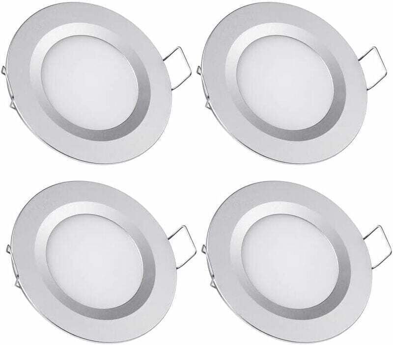 Alovez - 4 x Spot led Encastrable 12V Trou 58-65mm 3W 3200K Plafonnier Encastré pour Camping-car Bateau Caravane Van Yac...