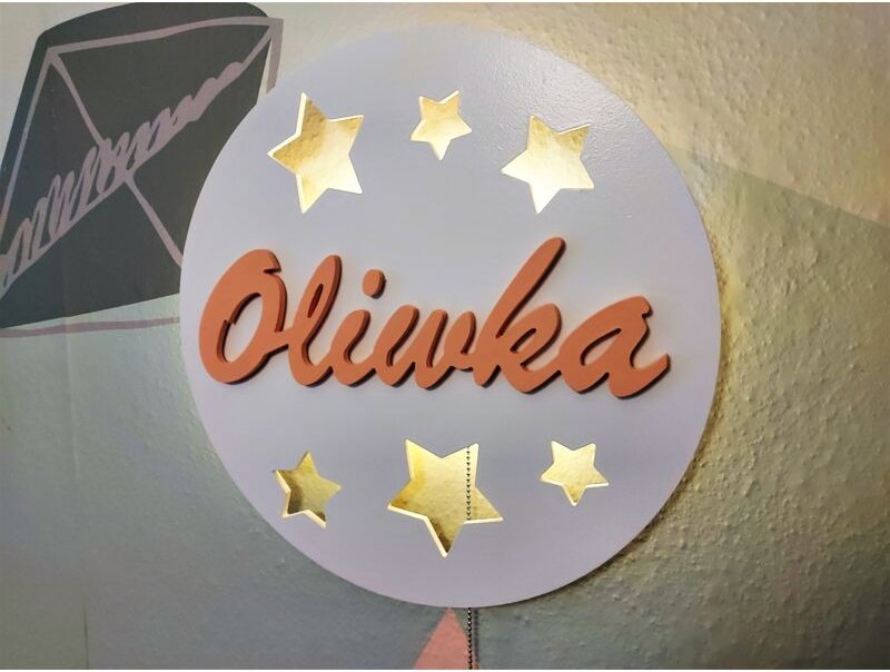 Tulajka-Nachtlampe mit Sternennamen