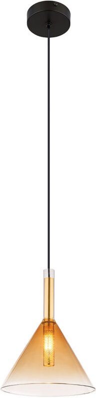 Pendellampe Esstischleuchte Hängelampe amber Wohnzimmerlampe messing h 120 cm