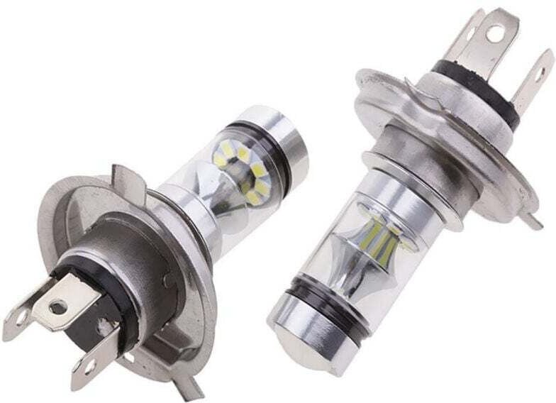 2 ampoules LED H4 100 W 20 SMD ultra-lumineuses, blanc 6000 K
