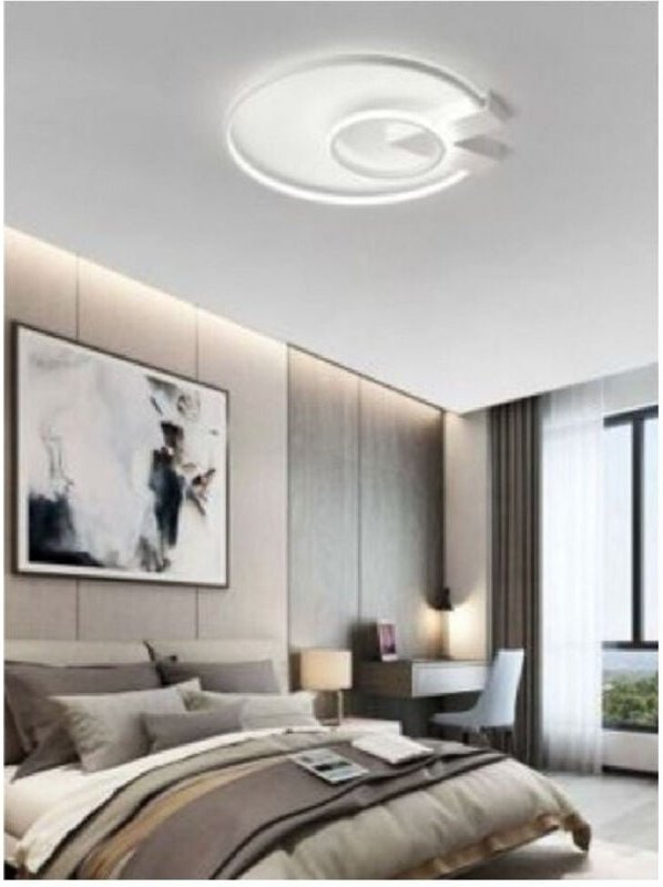 Trade Shop Traesio - Trade Shop - led Deckenleuchte 32W Kronleuchter Design Kreise Modern Rund Weiß PN-04B -