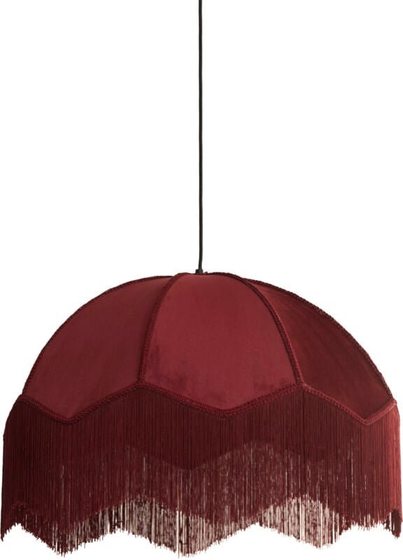 Hängeleuchte - Malacia - rot - raffia - Light&living