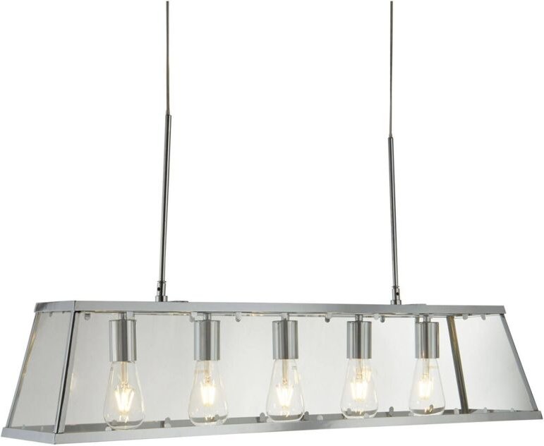 Searchlight - Voyager - 5 Licht Decke Anhänger Bar Chrom, klar, E27