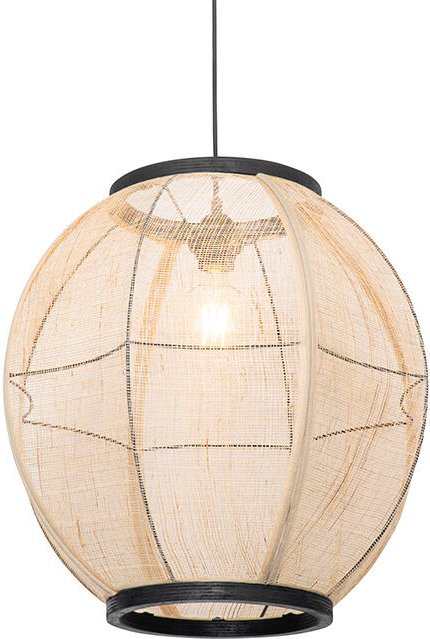 Orientalische Hängelampe braun Stoff 46 cm - Rob