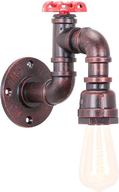 Wandleuchte Kerze, Vintage Industrielle Retro Wasserrohr Wandlampe, Art Lampe Decor für Wohnzimmer Esszimmer Bar Café - ...
