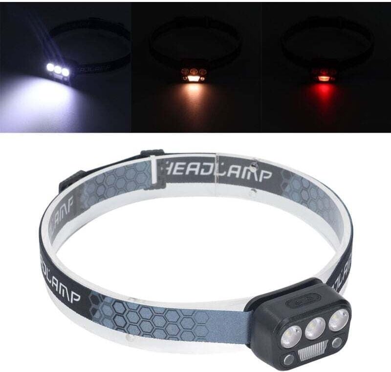 Lampe mit verstellbarem Frontwinkel, ultrahellem, wiederaufladbarem Licht und Wasserbeständigkeit mit 5 Beleuchtungsmodi...