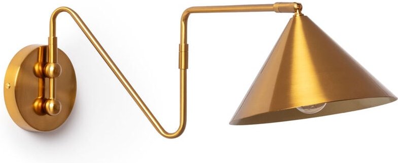Wandleuchte Gelenkig Metall Cyclone Gold