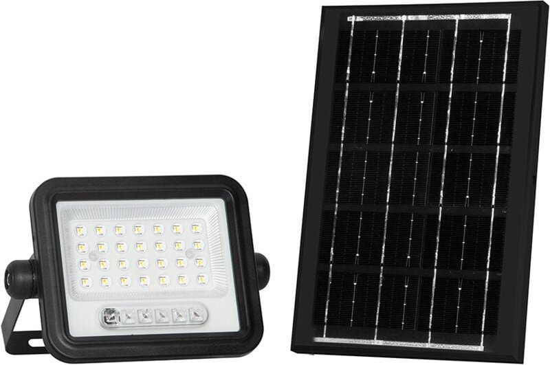 V-TAC 5W Solar-LED-Flutlicht mit Dämmerungssensor und Fernbedienung, 7-in-1 Farbtemperatur, 2000K-8000K, IP65