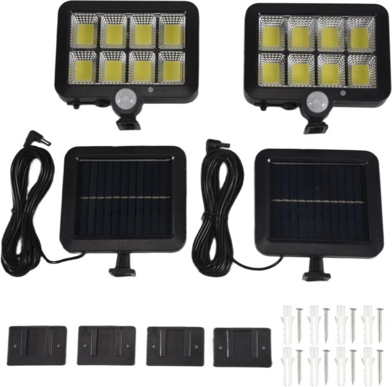 Tlily - 2000 Lumen 160 led Solar Wandleuchten IP65 wasserdicht verdrahtete Bewegung