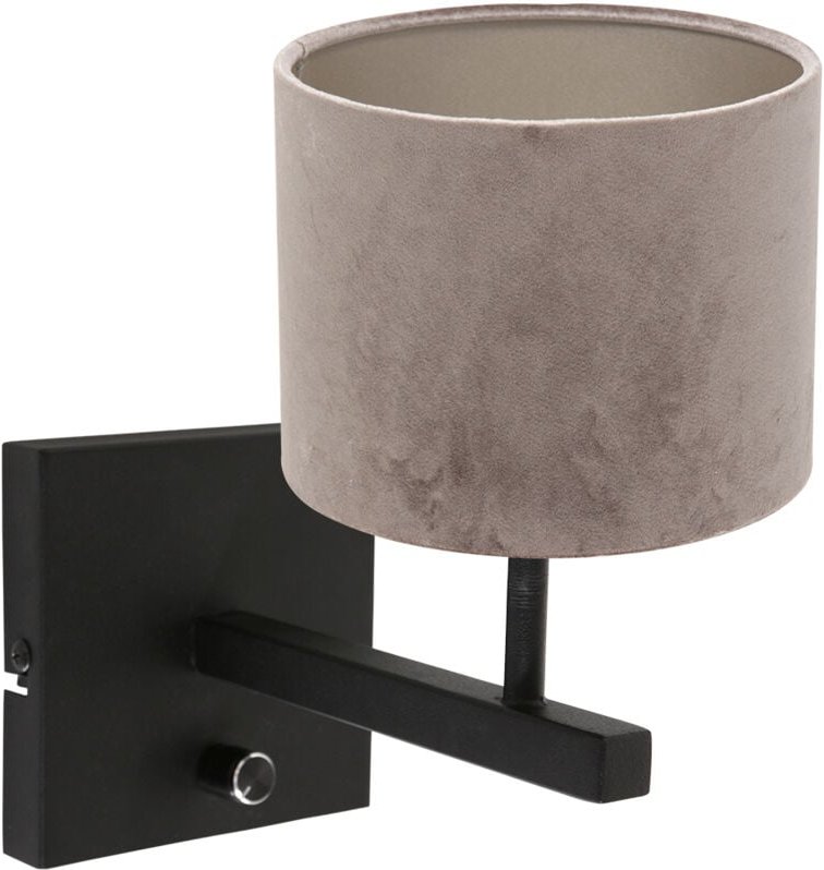 Thumbnail - Steinhauer - wandleuchte - Stang - schwarz - metall veloursstoff