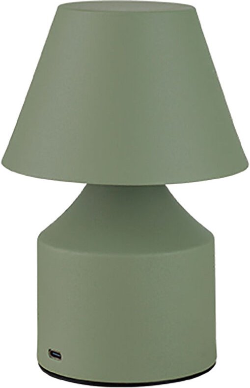 Tischlampe LED wiederaufladbar aus Metall 3-Farben, 2 W, 200 Lm, Grün, ø110 x 163 mm