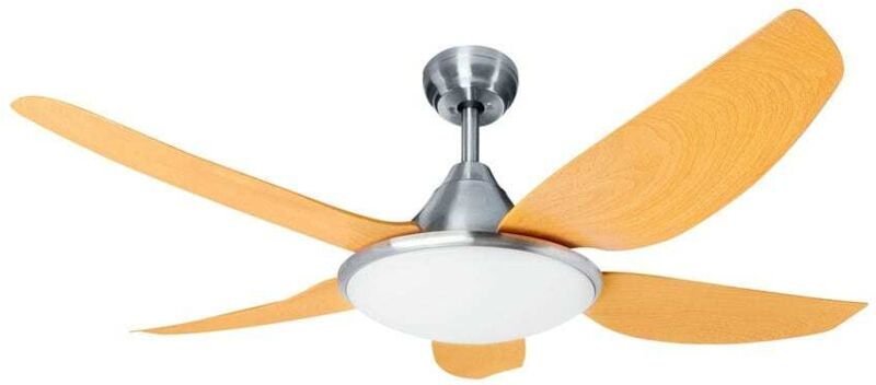 KÜKEN verchromter LED-Deckenventilator 65W