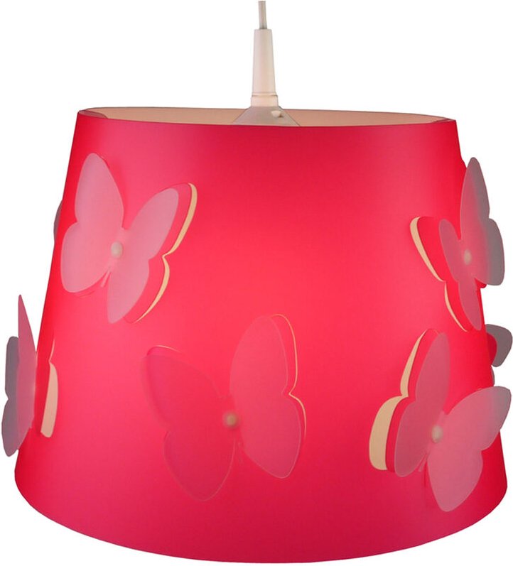 LED Kinderlampe Schmetterling ROSALIE Lampenschirm mit 2 Lagen Lichteffekt