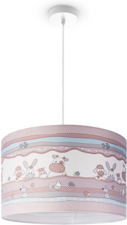 Deckenlampe Kinderzimmer Pendelleuchte Babyzimmer Feuerwehr Straße Polizei E27 Pendelleuchte - Weiß, Design 3 (Ø45,5 cm)...