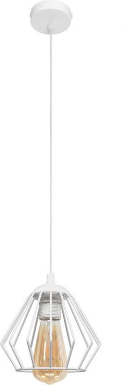 Agat Drahtrahmen Pendelleuchte Weiß 18cm - Helam